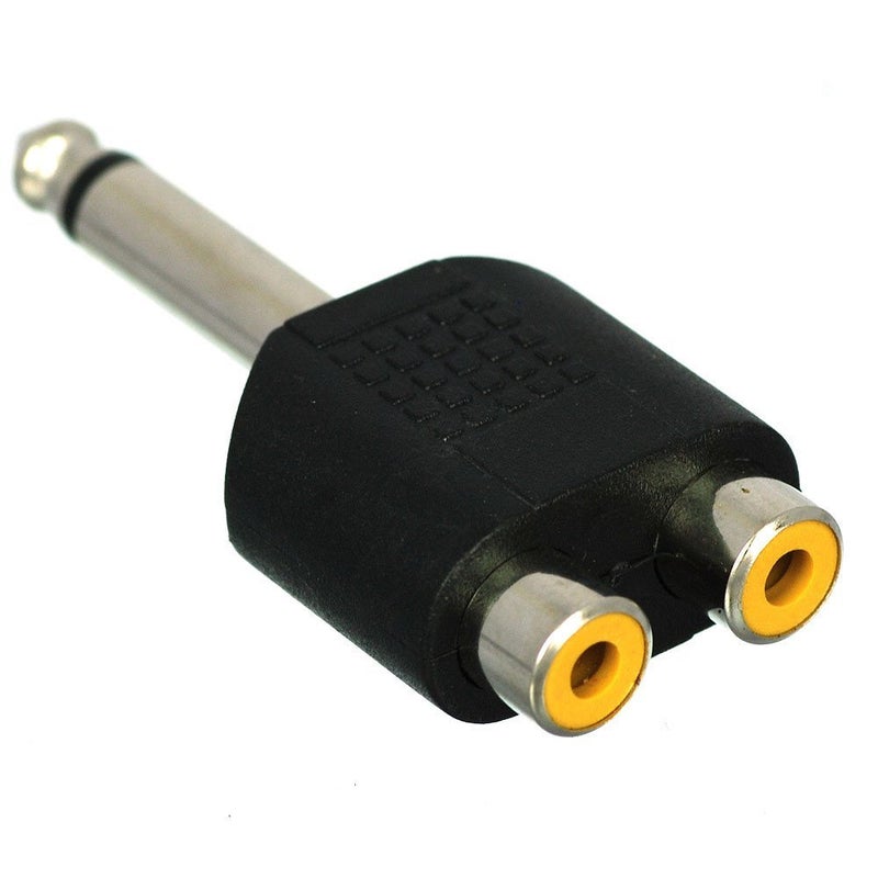 CESS 6.35mm Mono Male to Dual RCA Female Splitter Adapter, 2 Pack - Image 4